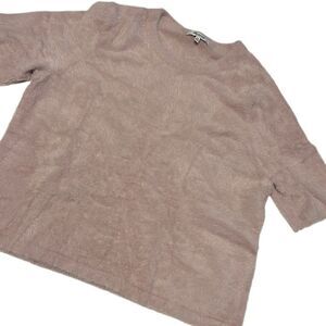 Madewell Blush Pink Pullover Short Sleeves Garland Sweater Size XXL